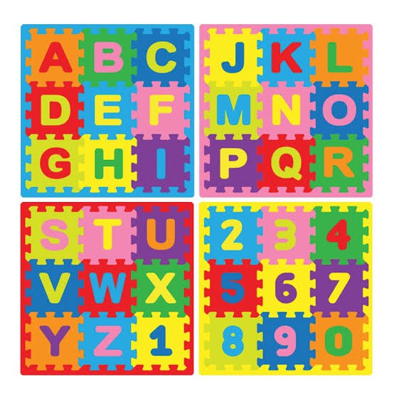 Matras Puzzle Abjad Mini A-Z / Huruf  0-9 8 x 8 Tbl 1 Cm isi 36 Pcs  / Alas Lantai / Playmat / Tikar / Karpet  / Alas Bermain anak