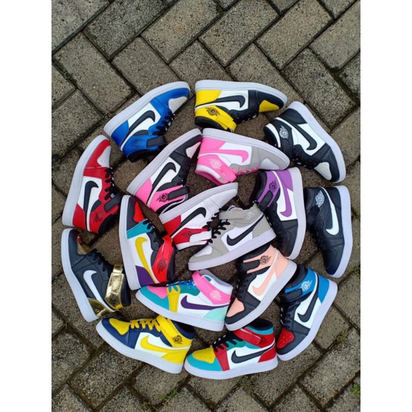 Sepatu Nike Jordan kids Size label Made in Vietnam Size 31-35