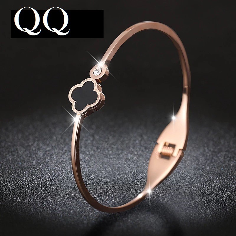 Gelang Titanium Premium + Gold Plated 18k LV Minimalis