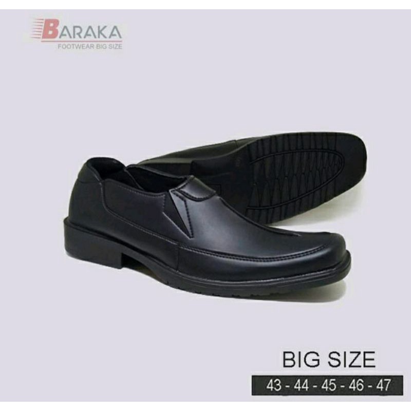 Pantofel Series / Sepatu Big Size Pria 43-44-45-46-47 Oxford Exclusive ukuran JUMBO Kulit Hitam murah, 47