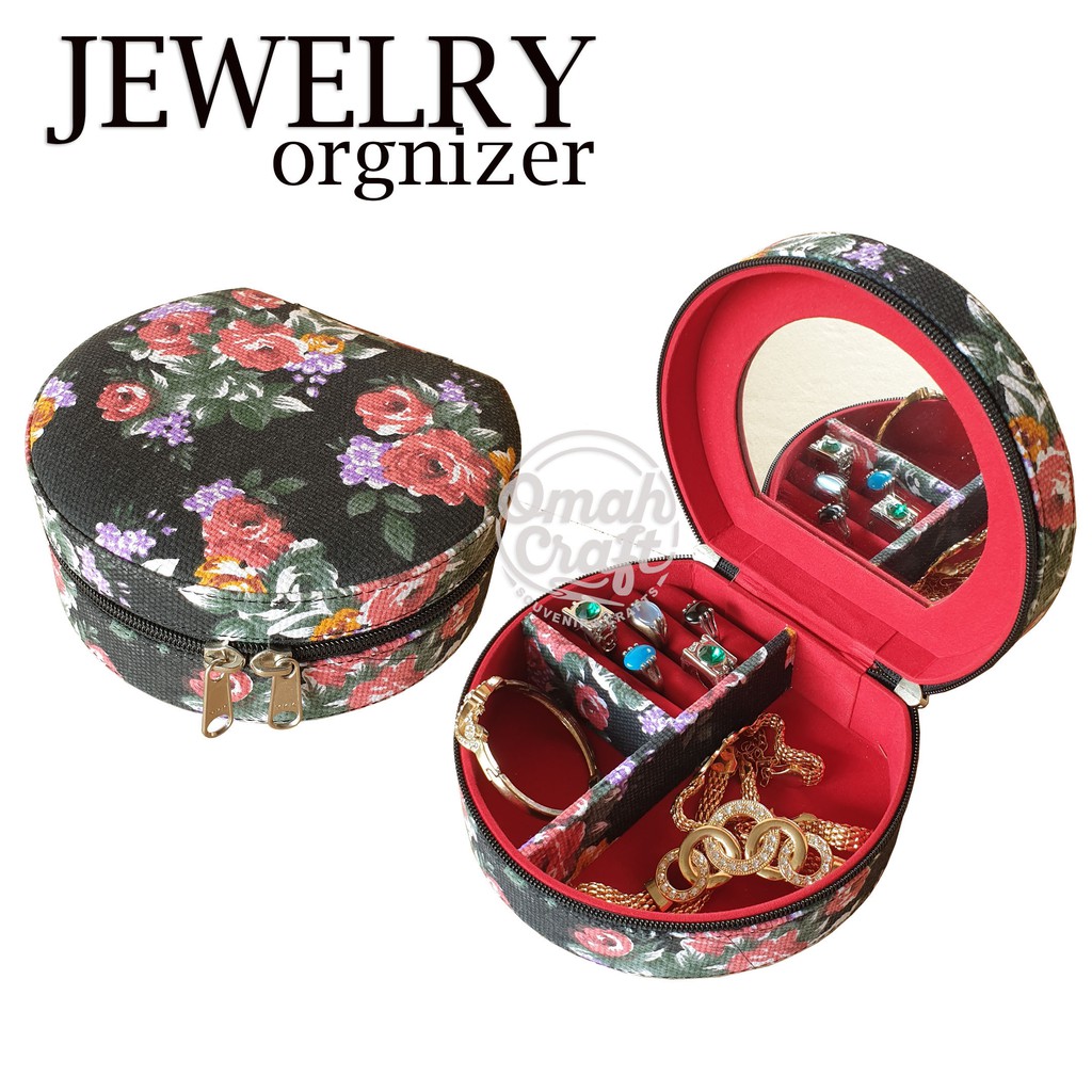 PROMO TERMURAH - Mini Jewelry Case kotak Tempat Perhiasan Cincin Gelang