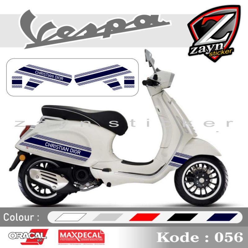 TERMURAH LIST STICKER STRIPING STIKER VESPA SPRINT PRIMAVERA MODEL CHRISTIAN DIOR 056