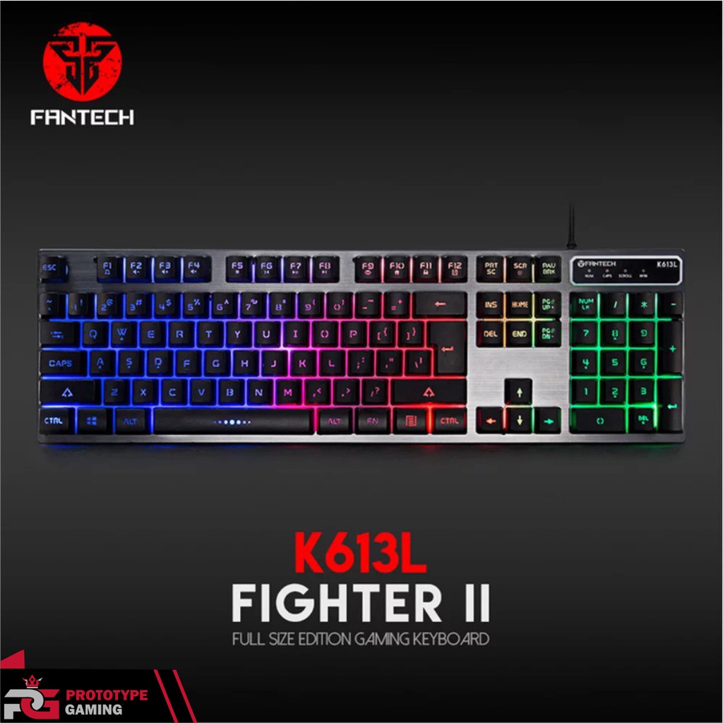 Fantech K613L Gaming Keyboard Fullsize Rainbow K 613L K613