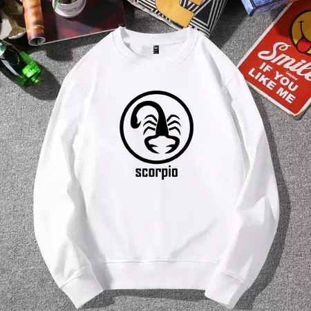 Crewneck / Sweatshirt Zodiac Scorpio / Taurus / Virgo Pria dan Wanita Terlaris Bisa COD