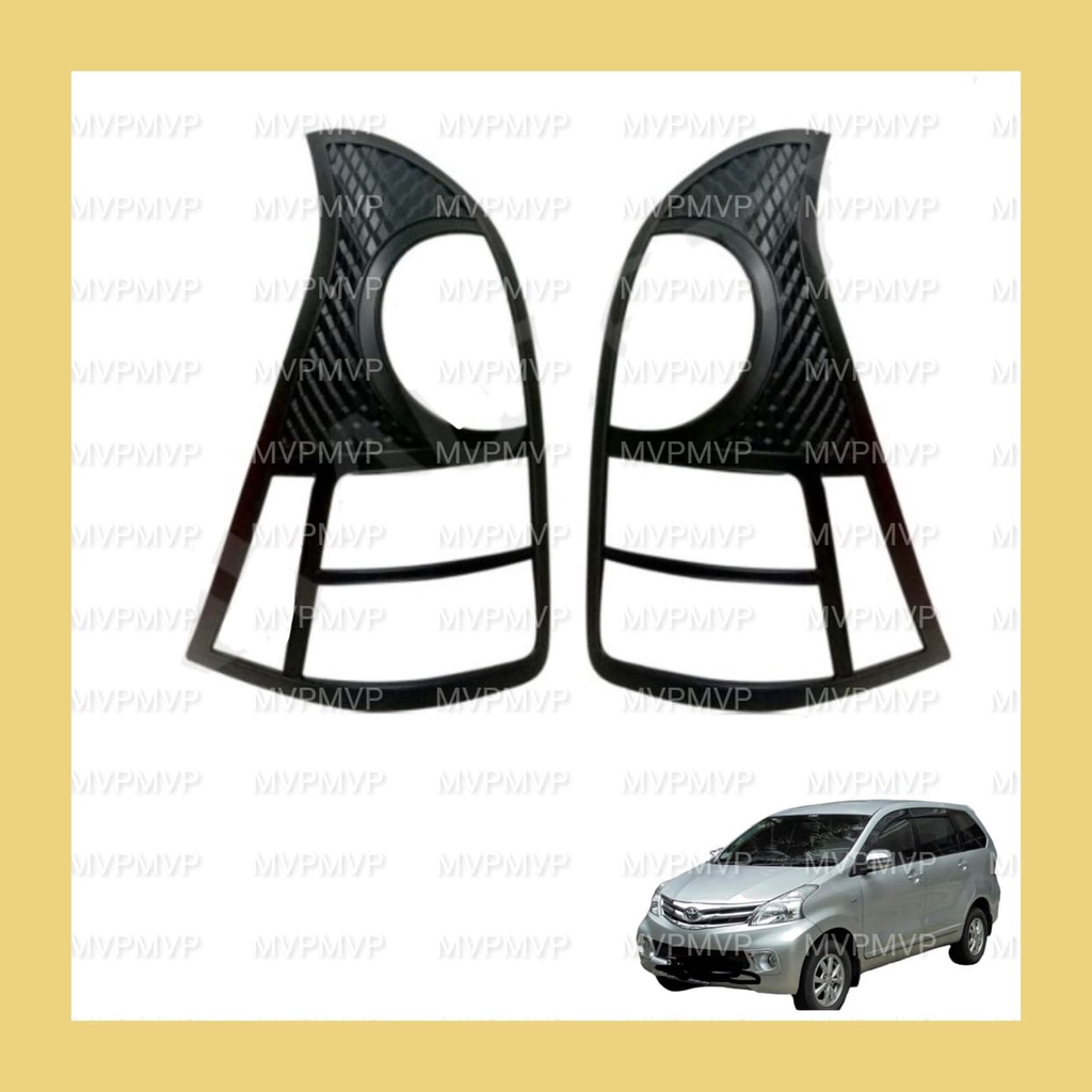 Garnish Lampu Belakang All New Avanza 2012 2014 Hitam