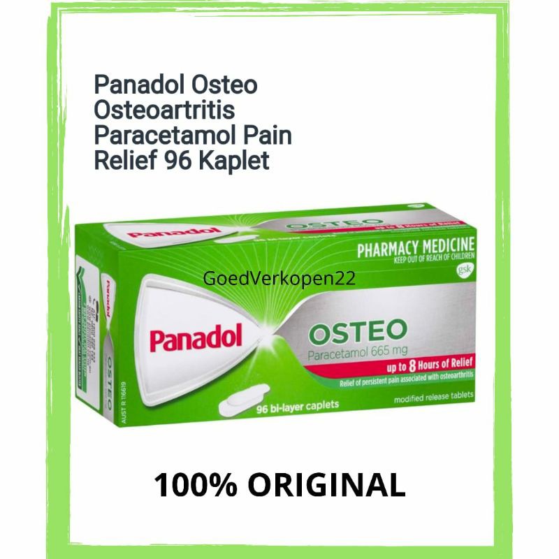 Panadol Osteo Osteoarthritis Paracetamol Pain Relief 96 Caplets