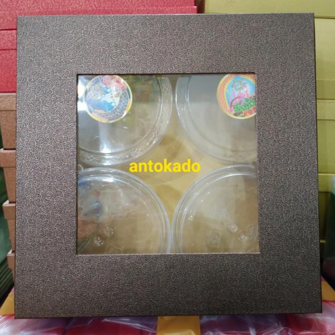 Box kotak hampers toples kue kering isi 4 toples bulat 1/2kg