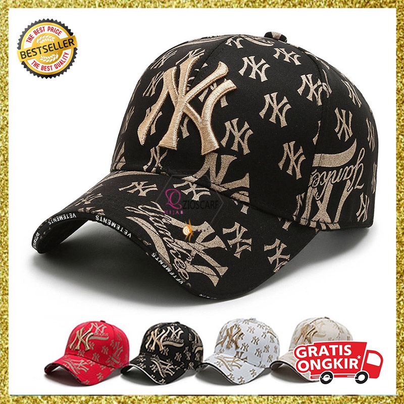 Topi Pria Wanita Baseball Distro NY Yankees Motif Huruf Casual Cap Fashion Style Korea BSAM