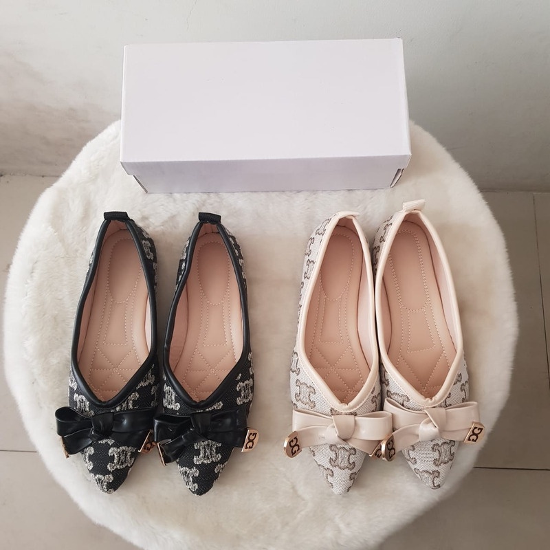 DDS10085 Sepatu flat shoes wanita import sepatu kerja terbaru murah sepatu modis wanita kekinian Cod Jakarta