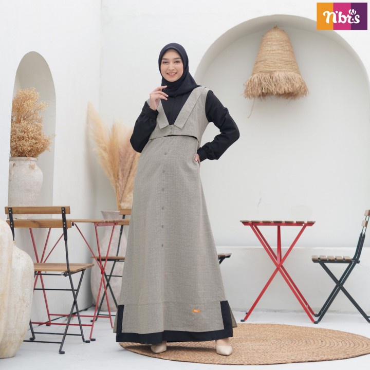 DRESS GAMIS FASHION BUSUI MUSLIM WANITA FASHION MUSLIM MUSLIM CASUAL NB B87 NIBRAS GAMIS NIBRAS TERB