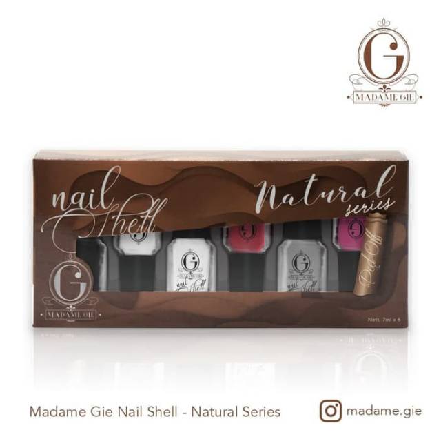 Madame gie nail shell peel of natural series 1 set isi 6 botol