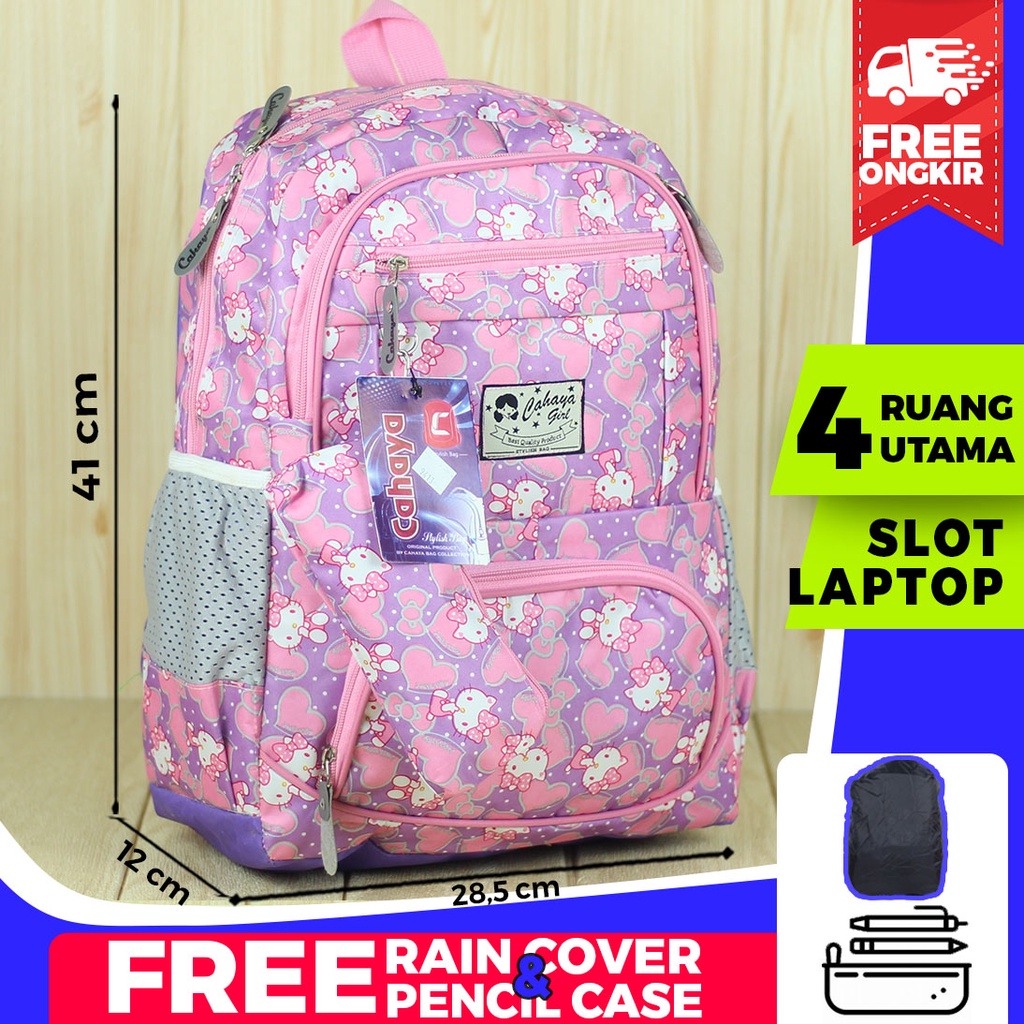 Tas Lucu Anak Sd Best Seller Ransel Karakter Kitty Boneka Termurah Backpack Gendong Bonus Tempat Pensil