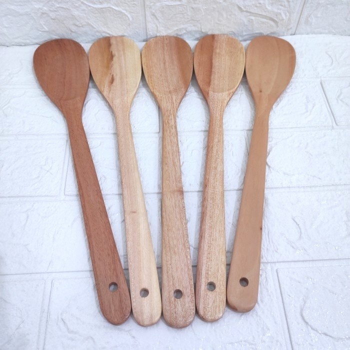spatula sodet sutil kayu panjang 36 cm bahan super premium ujung bulat