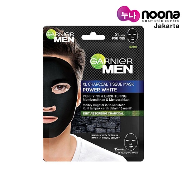 GARNIER MEN POWER WHITE XL CHARCOAL TISSUE MASK