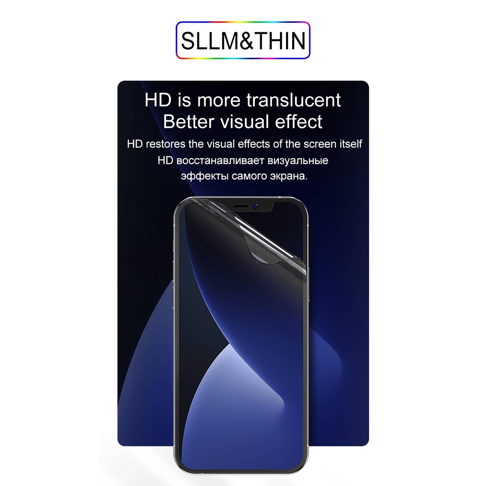 2pcs Film Hydrogel Pelindung Layar Anti Blueray Untuk Apple Iphone 11 12 Pro Max Mini 7 8 Plus X Xs Max Xr Se 2020