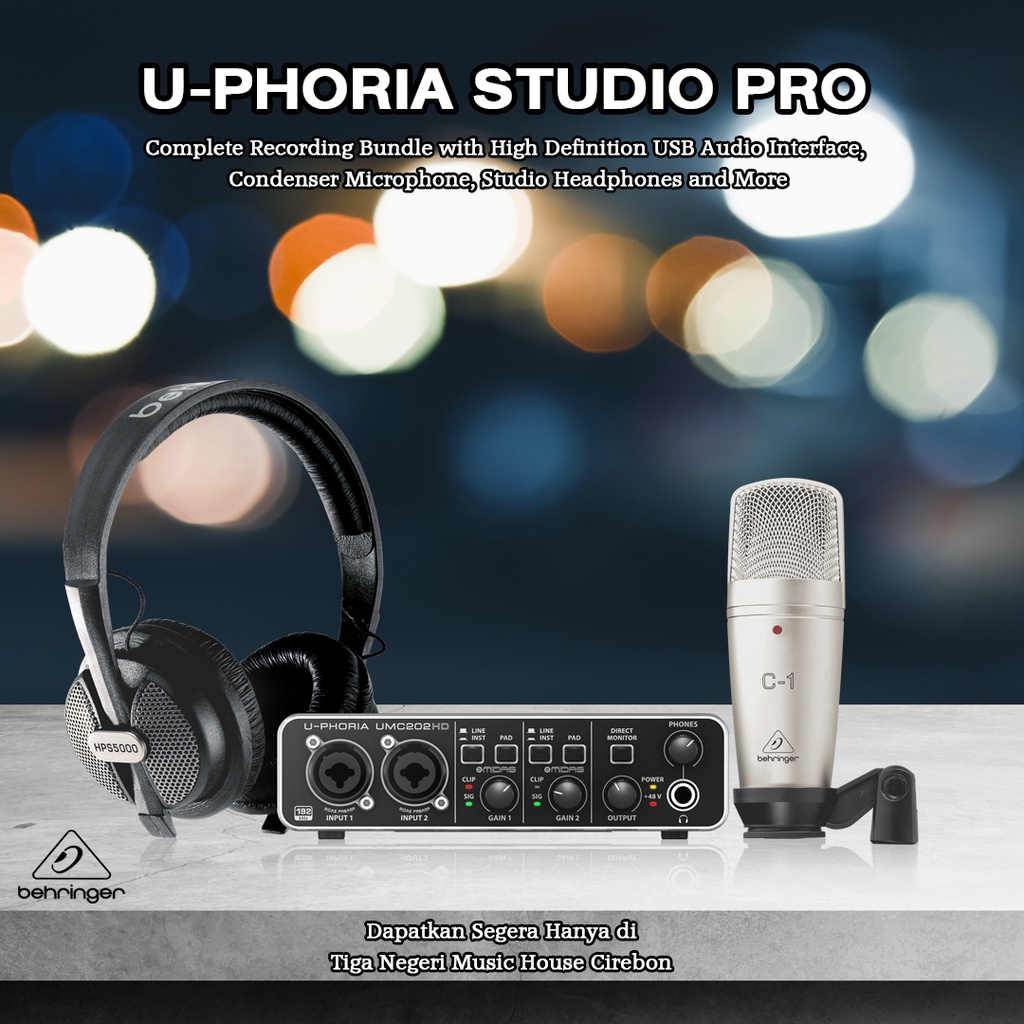 Paket Recording U-PHORIA STUDIO PRO Recording Bundle