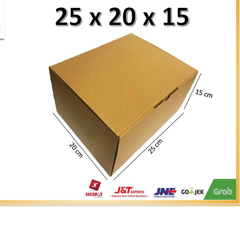 

♞ ( 10 pcs ) kardus 25x20x15 cm....Die Cut kotak tas -aksesoris-dll model box pizza ✫