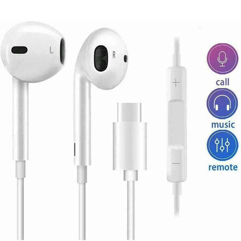 Earphone Headset Audio Usb Type C Stereo Comfortable Hi-Res Audio Deep Bass