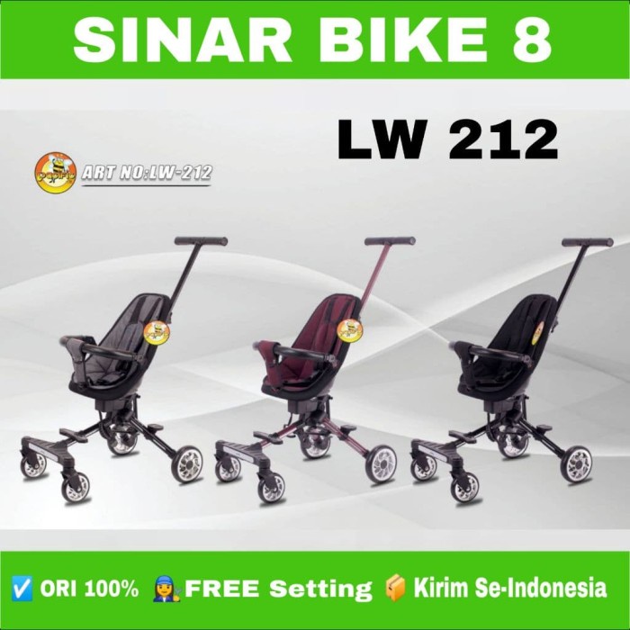 Kereta Dorong Anak Bayi Baby Stoller PACIFIC LW 212 Kursi Putar