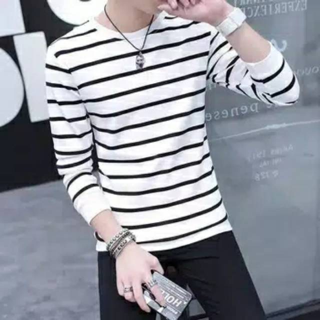 PSM - KAOS PRIA LENGAN PANJANG SALUR DISTRO/BAJU COWOK SALUR