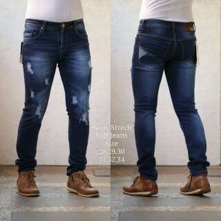 G00D QUALLITY Celana  jeans pria  ripped sobek robek  lutut 