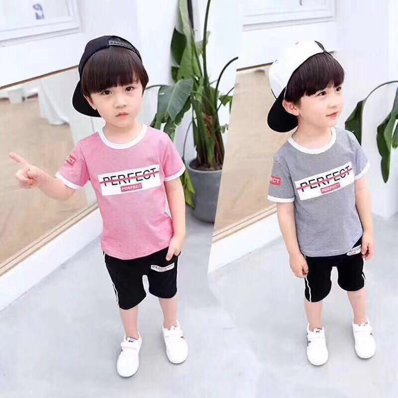 MOBASA OFFICIAL Setelan Anak Laki Laki Dengan Bahan Katun Dan Gambar Kartun Perfect Boy