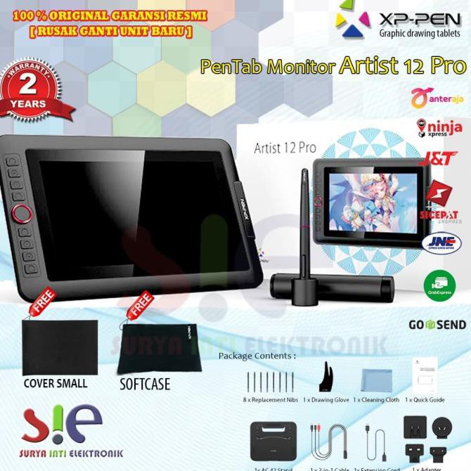 XP PEN Artist 12 PRO Drawing Monitor Pen Alternatif Cintiq Bergaransi