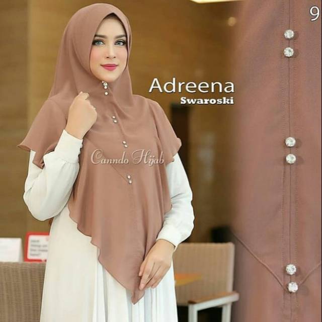 Khimar pet adreena sewroski ceruti / hijab adreena / hijab ceruti