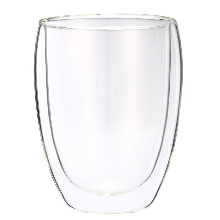 Gelas Double Wall 350ml Termal Cup BPA FREE - ANTI PANAS POLOS