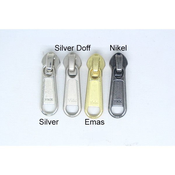 Kepala Resleting YKK No. 5 Emas / Silver - Satuan