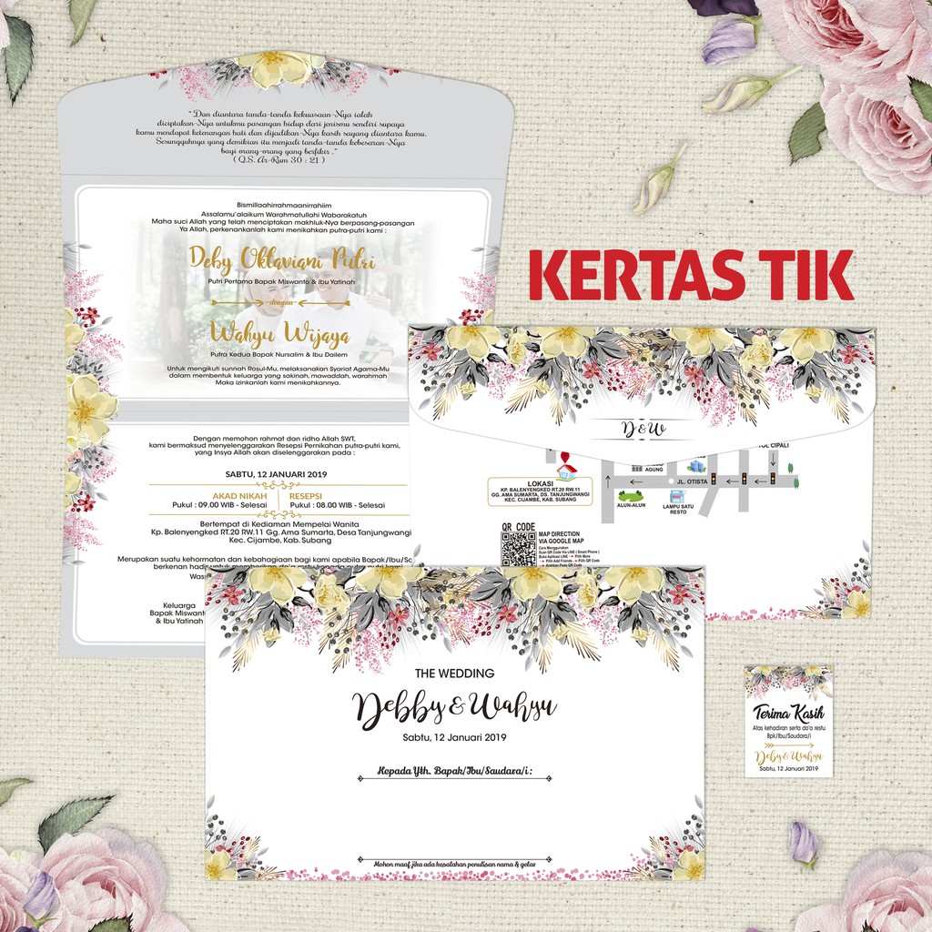 

UNDANGAN PERNIKAHAN BENTUK AMPLOP PUTIH GOLD ABU-ABU KERTAS TIK