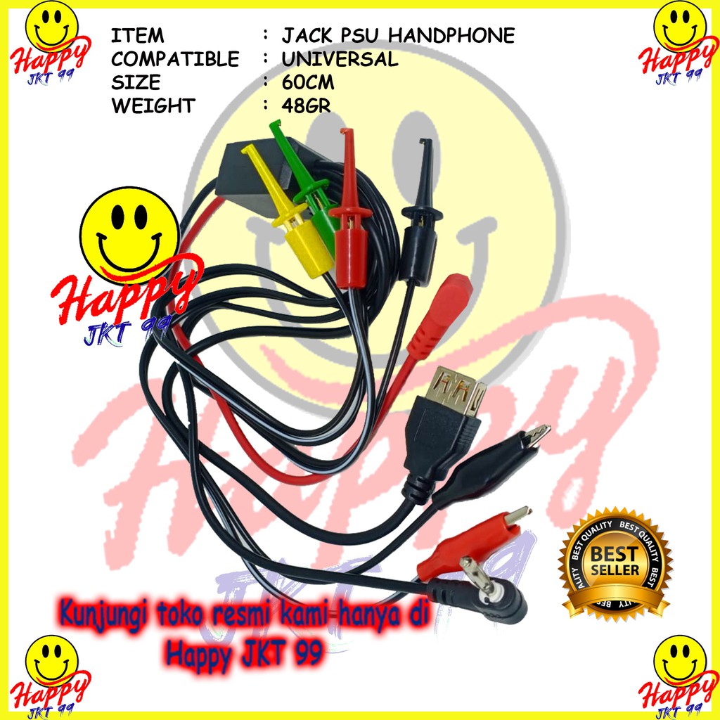 [ HAPPY JKT 99 ] KABEL POWER SUPPLY HP JACK PSU HANDPHONE UNIVERSAL ORIGINAL