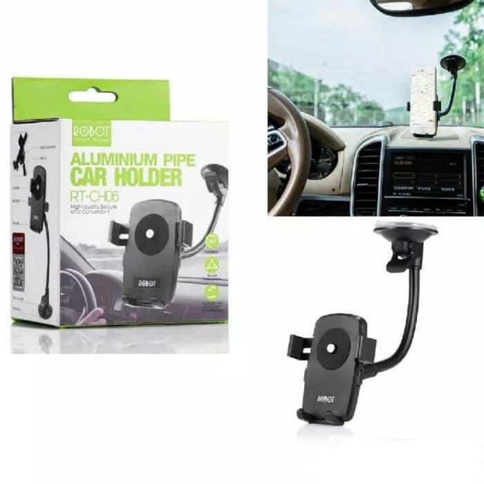 ✅RESMI - CAR Holder HP Mobil Robot CH06 - Holder Mobil Dashboard Kaca Senderan Tempat Pegangan HP Di Mobil