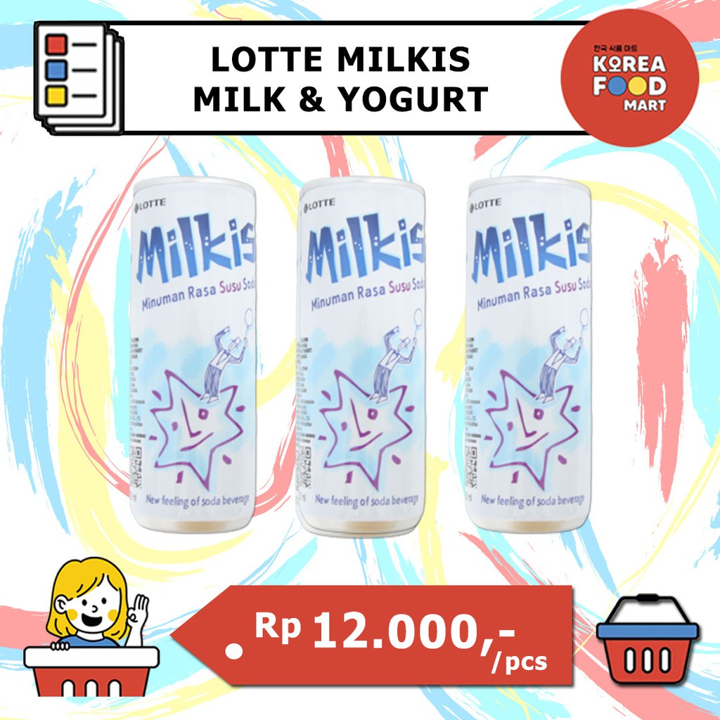 

LOTTE MILKIS ORIGINAL / MILKIS MILK AND YOGURT / MILKIS RASA SUSU SODA