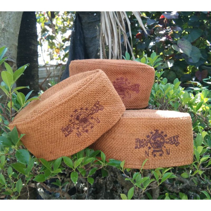 Peci Goni NU Bordir Coklat/Kopiah Goni NU Bordir Cokelat