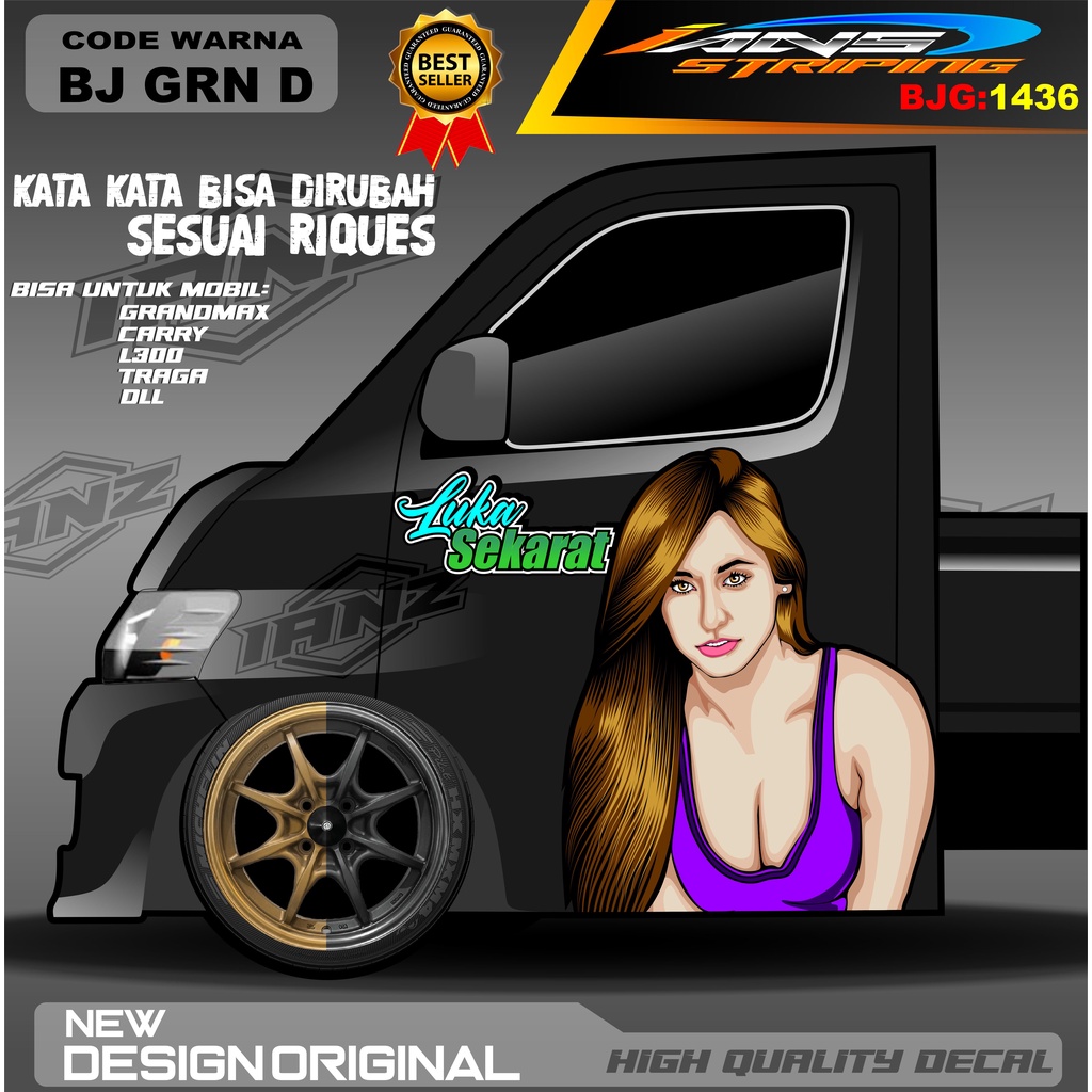 STIKER DECAL PINTU GRANMAX / DECAL PINTU CARRY / STIKER MOBIL PICK UP