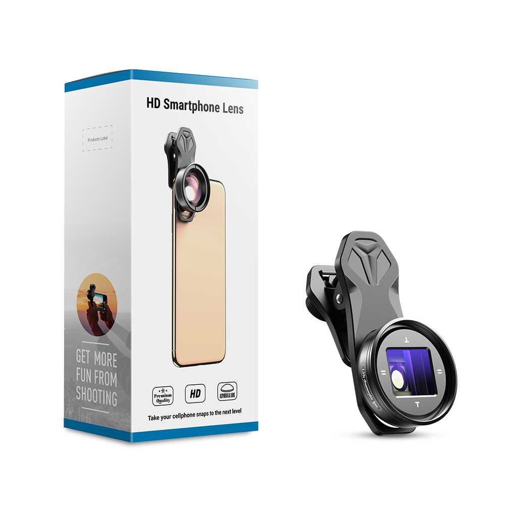 APEXEL Lensa Kamera Smartphone Wide Angle Anamorphic 1.33X APL-HBHDAN Hitam