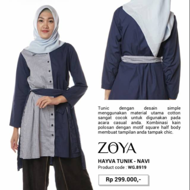 HAYVA TUNIK-NAVY ZOYA