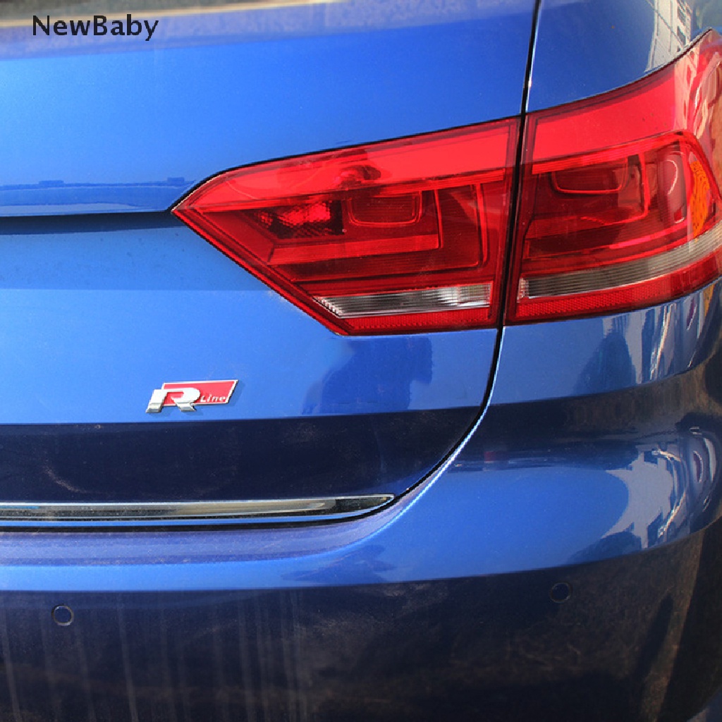 Stiker Emblem / Badge R-LINE Bahan Metal Untuk Bagasi Mobil VW CC GTI Passat