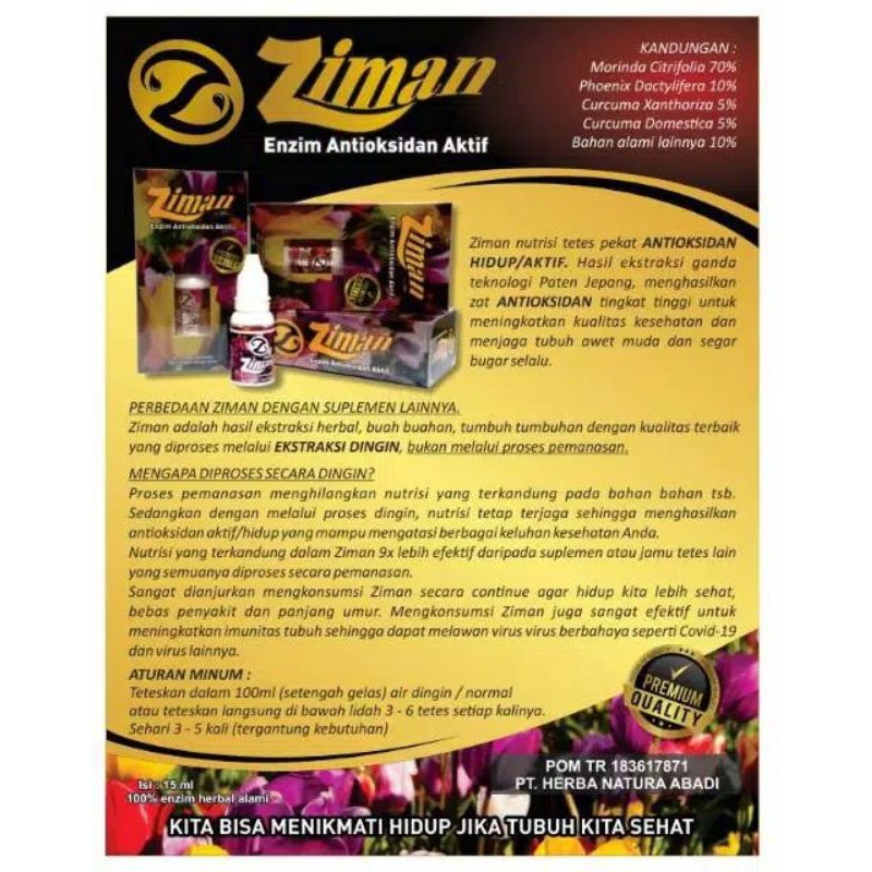 ZIMAN herbal enzim antioksidan aktif