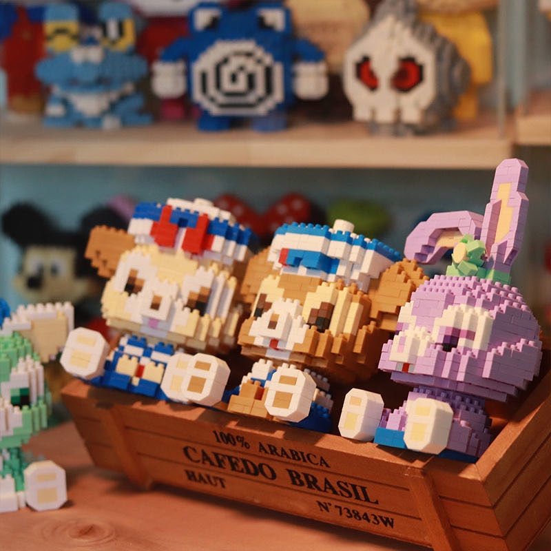 Nano Block Mainan Cartoon Cute Small Particle Puzzle Toy Compatible Building Blocks Susun DIY