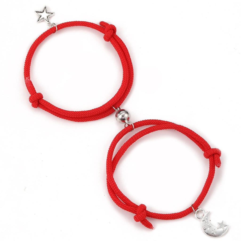 2 Pcs Gelang Magnetik Model Matahari Bulan Untuk Pasangan