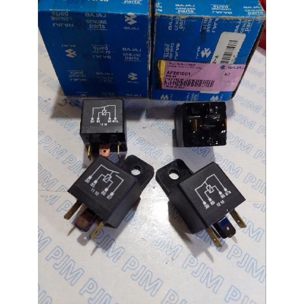 Jual RELAY MERK BAJAJ AF201001 12V 30A KAKI 4 RELAY KLAKSON & LAMPU
