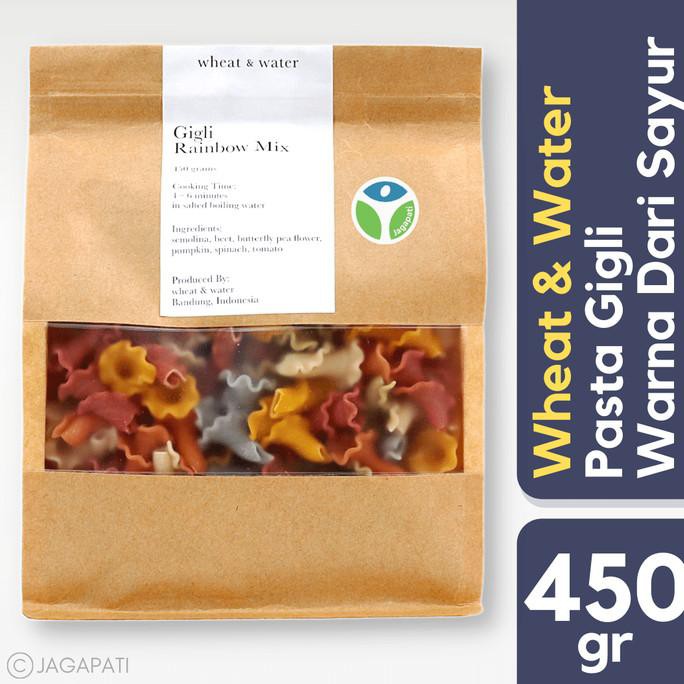 

Wheat & Water - Gigli Rainbow Mix per 450gr - Healthy Pasta - Organik