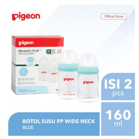 BOTOL TWIN PACK WIDE NECK 160ML PIGEON / BOTOL SUSU SET ISI 2 PR010370