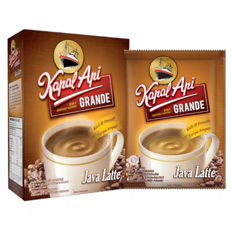 

Kopi Kapal Api Grande Java Latte Dus Box isi 5 saset bungkus x 20 gr