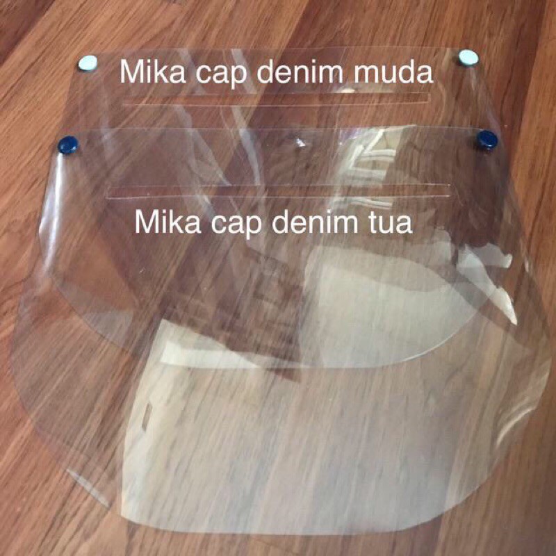 Mika topi corona baby anak dan dewasa / Cadangan miika face shield topi resleting / Jual mika topi new norma