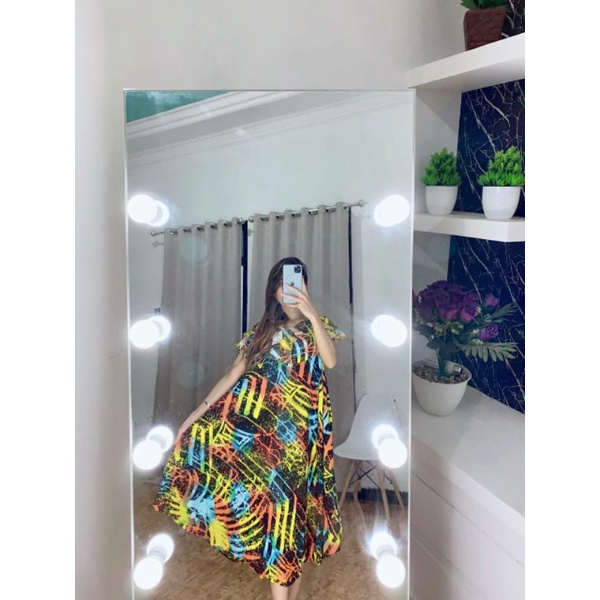 daster jumbo motif batik lengan pendek bahan rayon adem busui dan ibu hamil ld 120
