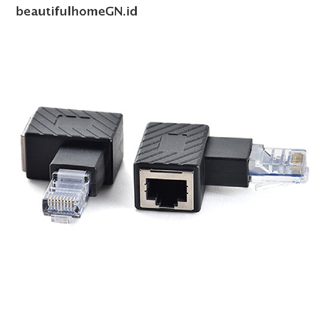 { beautifulhomeGN.id } 90 Degree 270 Degree Up Down Left Right Multi-angle RJ45 Male to Female Lan ~