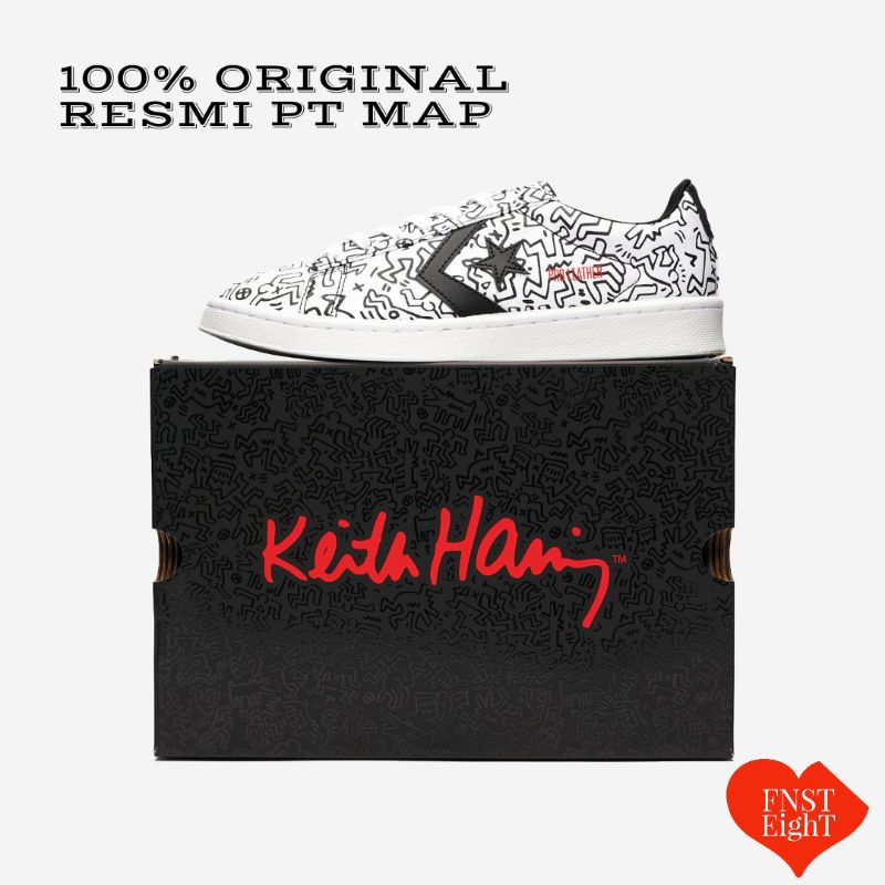 Converse Pro Leather Ox Low x Keith Haring White/Black/Red Original 171857C